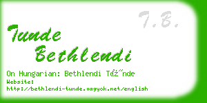 tunde bethlendi business card